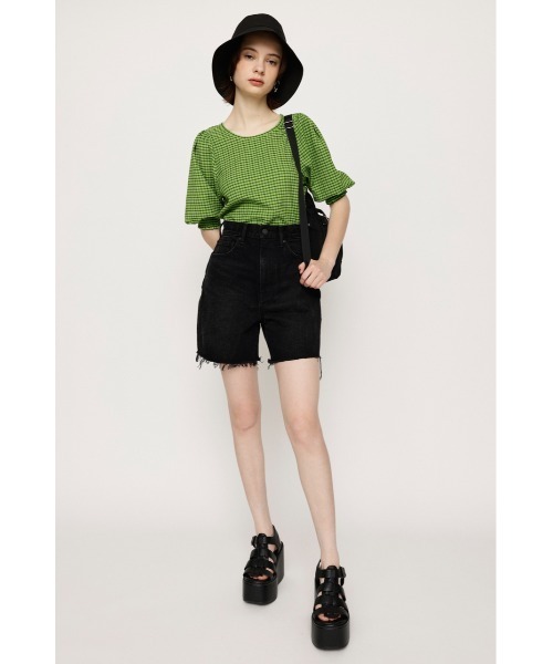 SLY（スライ）の「VOLUME SLEEVE CHECK TOPS ボリュームスリーブ チェック トップス（シャツ/ブラウス・レディース・オレンジ系その他/ブラック/グリーン系その他2・FREE）」の10枚目の写真