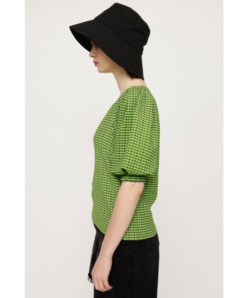SLY（スライ）の「VOLUME SLEEVE CHECK TOPS ボリュームスリーブ チェック トップス（シャツ/ブラウス・レディース・オレンジ系その他/ブラック/グリーン系その他2・FREE）」の12枚目の写真