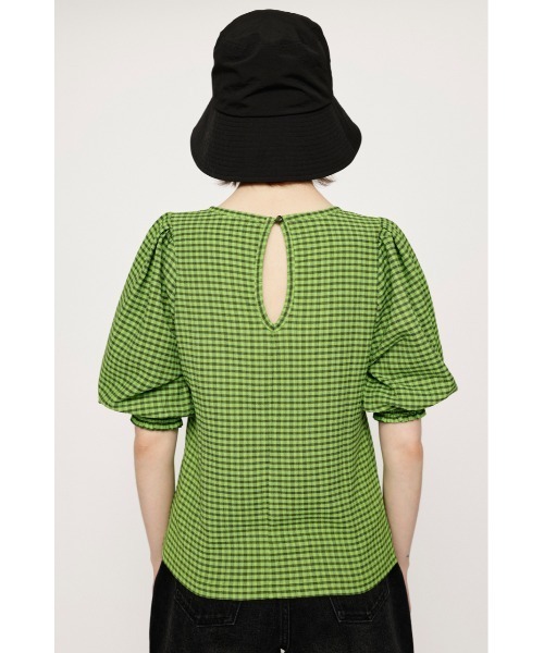 SLY（スライ）の「VOLUME SLEEVE CHECK TOPS ボリュームスリーブ チェック トップス（シャツ/ブラウス・レディース・オレンジ系その他/ブラック/グリーン系その他2・FREE）」の13枚目の写真