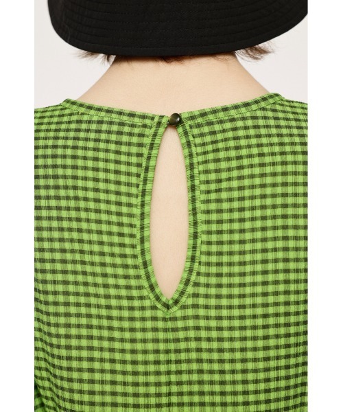SLY（スライ）の「VOLUME SLEEVE CHECK TOPS ボリュームスリーブ チェック トップス（シャツ/ブラウス・レディース・オレンジ系その他/ブラック/グリーン系その他2・FREE）」の15枚目の写真