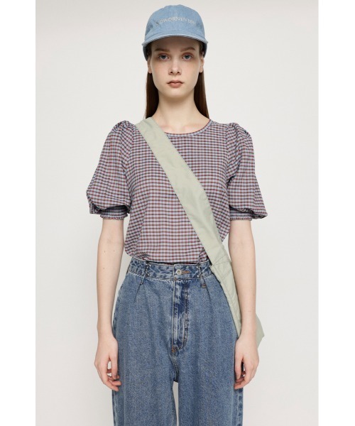 SLY（スライ）の「VOLUME SLEEVE CHECK TOPS ボリュームスリーブ チェック トップス（シャツ/ブラウス・レディース・オレンジ系その他/ブラック/グリーン系その他2・FREE）」の18枚目の写真