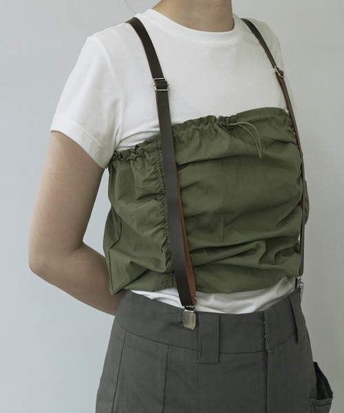 レザーライク シンプルデザイン サスペンダー cula678