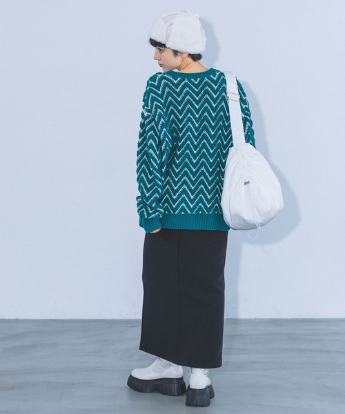 PAGEBOY(ページボーイ)の「ナイロンドロストショルダー(ショルダーバッグ・レディース・オフホワイト/ブラック/ライム/パープル・FREE)」の11枚目の写真