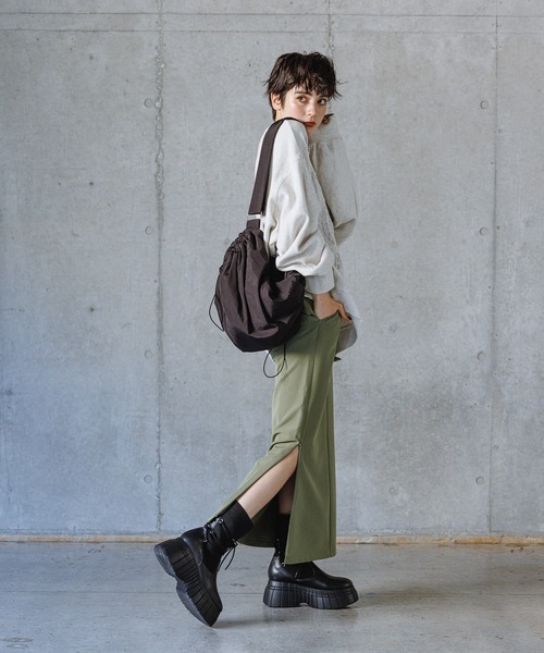 PAGEBOY(ページボーイ)の「ナイロンドロストショルダー(ショルダーバッグ・レディース・オフホワイト/ブラック/ライム/パープル・FREE)」の16枚目の写真