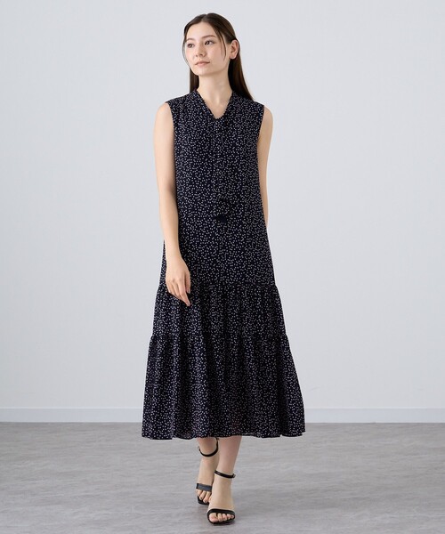 ANAYI（アナイ）の「ミニドットティアードボウタイ ワンピース