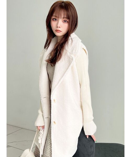 RESEXXY（リゼクシー）の「テーラードボアベスト（ベスト・レディース・ベージュ/アイボリー・FREE）」の22枚目の写真