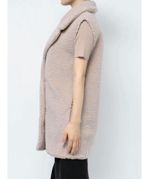 RESEXXY（リゼクシー）の「テーラードボアベスト（ベスト・レディース・ベージュ/アイボリー・FREE）」の4枚目の写真