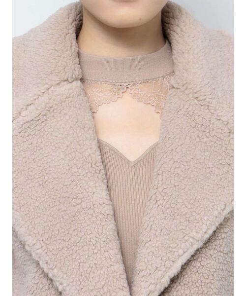 RESEXXY（リゼクシー）の「テーラードボアベスト（ベスト・レディース・ベージュ/アイボリー・FREE）」の6枚目の写真