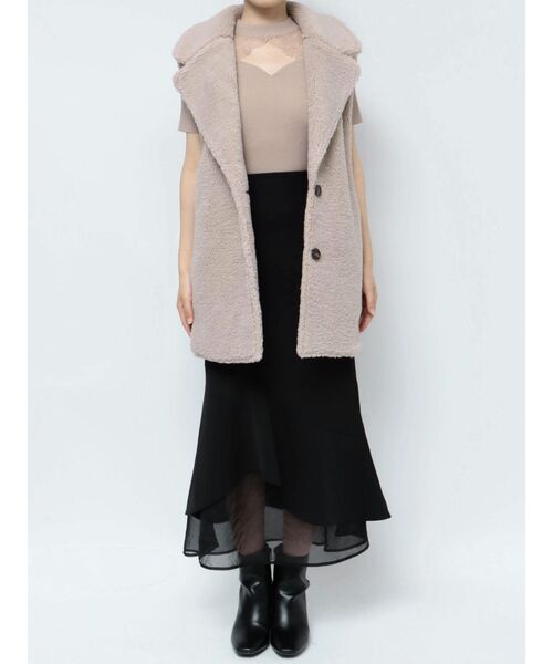 RESEXXY（リゼクシー）の「テーラードボアベスト（ベスト・レディース・ベージュ/アイボリー・FREE）」の11枚目の写真