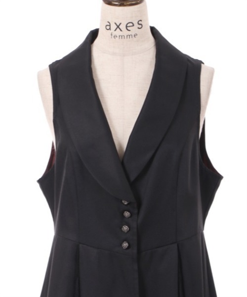 axes femme（アクシーズファム）の「ジレ風ロングベスト（ベスト
