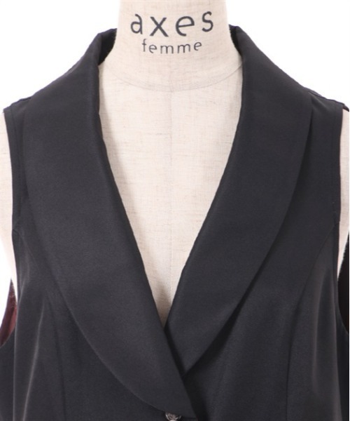 axes femme（アクシーズファム）の「ジレ風ロングベスト（ベスト
