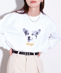 GLOSTER | 【GLOSTER/グロスター】DOG&CAT 犬猫プリントロンT(Tシャツ/カットソー)