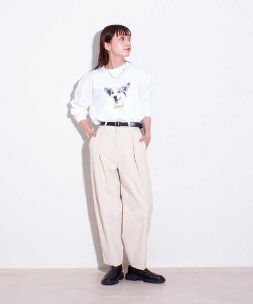 GLOSTER（グロスター）の「【GLOSTER/グロスター】DOG&CAT 犬猫プリントロンT（Tシャツ/カットソー・メンズ・ホワイト系その他2/ホワイト系その他3/ホワイト系その他4/ホワイト系その他5/ホワイト系その他6/ホワイト系その他・S/M/L）」の20枚目の写真