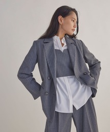 ◇<マニッシュセットアップシリーズ>ボクシーダブルジャケット
