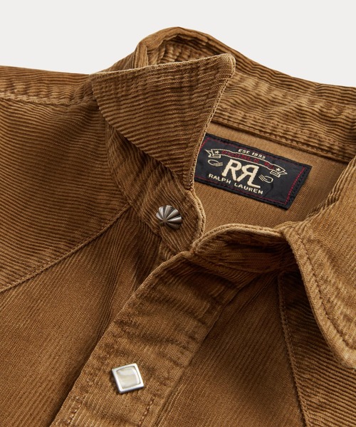 スリム フィット コーデュロイ ウエスタン シャツ（シャツ