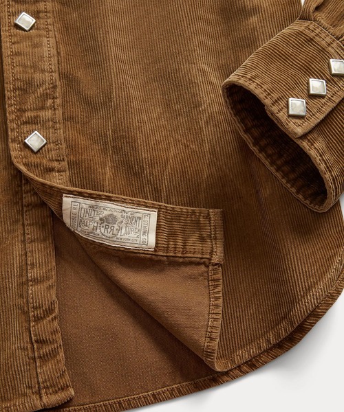 スリム フィット コーデュロイ ウエスタン シャツ（シャツ/ブラウス