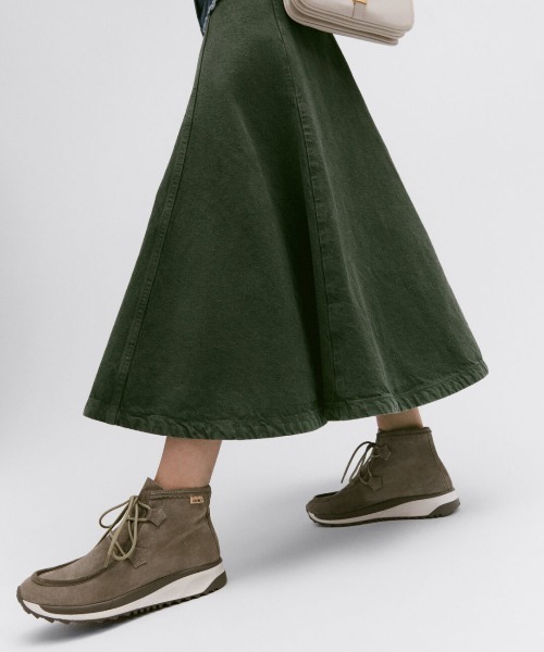 GAIMO(ガイモ)の「【GAIMO/ガイモ】レザースニーカー ブーツ スエード(スニーカー・レディース・スモークピンク/カーキ/ブラック・38/36/37)」の8枚目の写真