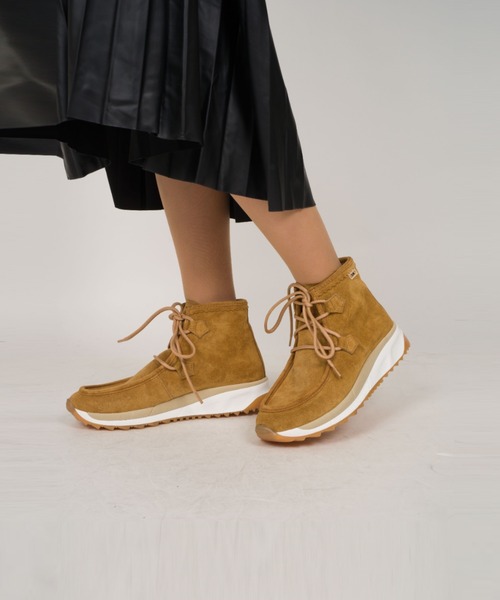 GAIMO(ガイモ)の「【GAIMO/ガイモ】レザースニーカー ブーツ スエード(スニーカー・レディース・スモークピンク/カーキ/ブラック・38/36/37)」の20枚目の写真