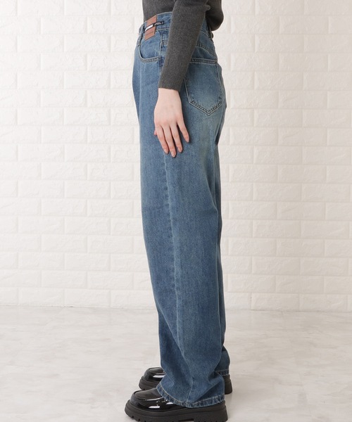 Lace Ladies(レースレディース)の「ハイウエストストレートセミワイドデニムパンツ(デニムパンツ・レディース・ブルー・J/E/I/K/F/P/O/Q/G)」の17枚目の写真