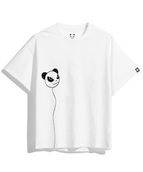 HIPANDA(ハイパンダ)の「HIPANDA ハイパンダ 男女兼用 バルーンパンダ ロゴ プリント Tシャツ(Tシャツ/カットソー・メンズ・グレー/ホワイト/ブラック・X-LARGE/XX-LARGE/LARGE)」の1枚目の写真