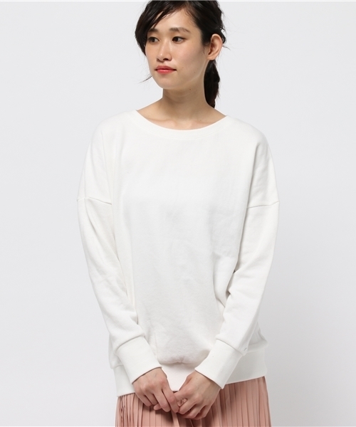 OUTLET（アウトレット）の「【CAPRICIEUX LE'MAGE】MIMOSAバックPTスエット（Tシャツ/カットソー・レディース・ホワイト/グレー・FREE）」の2枚目の写真