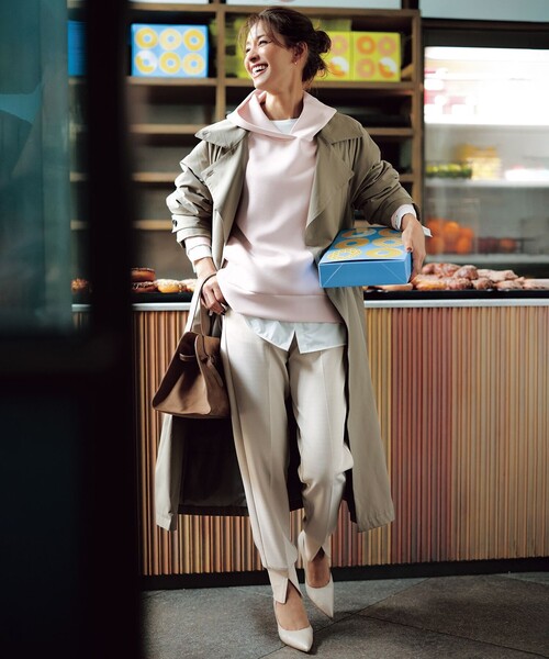 UNFILO（アンフィーロ）の「シャツコンビレイヤードTシャツ（Tシャツ/カットソー・レディース・ホワイト系1/ホワイト系/ホワイト系2・LARGE/MEDIUM/SMALL）」の6枚目の写真