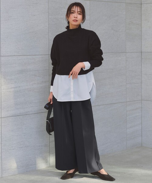 UNFILO（アンフィーロ）の「シャツコンビレイヤードTシャツ（Tシャツ/カットソー・レディース・ホワイト系1/ホワイト系/ホワイト系2・LARGE/MEDIUM/SMALL）」の9枚目の写真