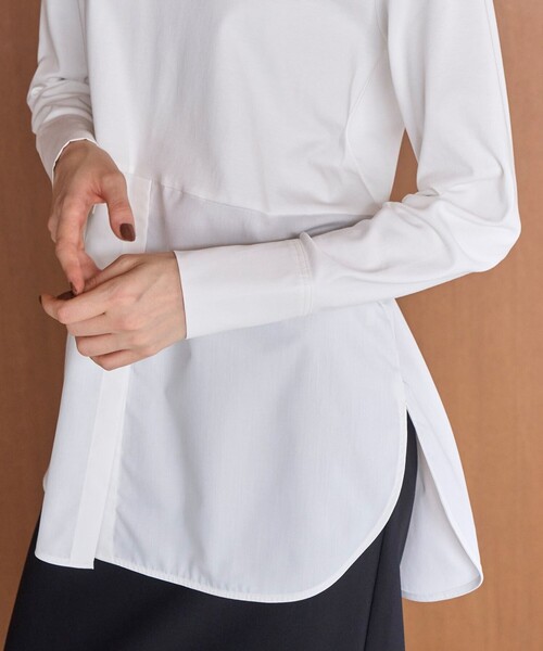 UNFILO（アンフィーロ）の「シャツコンビレイヤードTシャツ（Tシャツ/カットソー・レディース・ホワイト系1/ホワイト系/ホワイト系2・LARGE/MEDIUM/SMALL）」の22枚目の写真