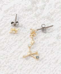 ピアス 12星座 スター ストーン チタンポストピアス