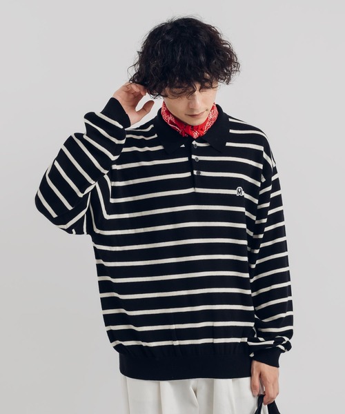 MUHET(ミュエータ)の「アソートニットポロシャツ(ポロシャツ・レディース・ボルドー/ネイビー/チャコールグレー/ブラック/ブラウン/カーキ・X-LARGE/MEDIUM)」の16枚目の写真