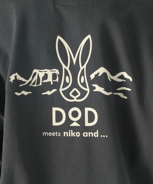 niko and...(ニコアンド)の「【DOD(ディーオーディー)】コラボニコイラスティーノプルオーバー(Tシャツ/カットソー・レディース・アイボリー/ベージュ/チャコール・LARGE/MEDIUM)」の18枚目の写真
