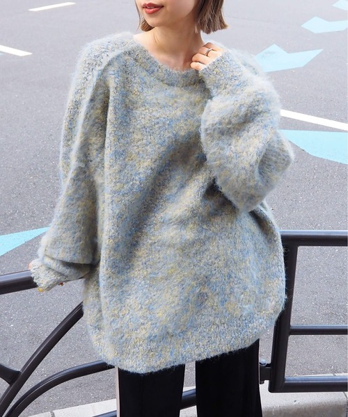 tiptop（ティップトップ）の「【選べる2タイプ】ミックスシャギー前後2wayBIGカーディガン（カーディガン/ボレロ・レディース・グリーン系その他/グリーン/ブルー/ピンク/ブルー系その他/グレー・FREE）」の11枚目の写真