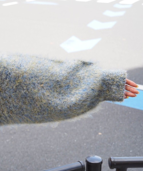 tiptop（ティップトップ）の「【選べる2タイプ】ミックスシャギー前後2wayBIGカーディガン（カーディガン/ボレロ・レディース・グリーン系その他/グリーン/ブルー/ピンク/ブルー系その他/グレー・FREE）」の19枚目の写真