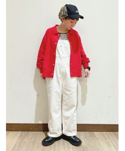 SOMETHING（サムシング）の「【SOMETHING】ポロスウェットカーディガン（カーディガン/ボレロ・レディース・レッド・フリー）」の15枚目の写真