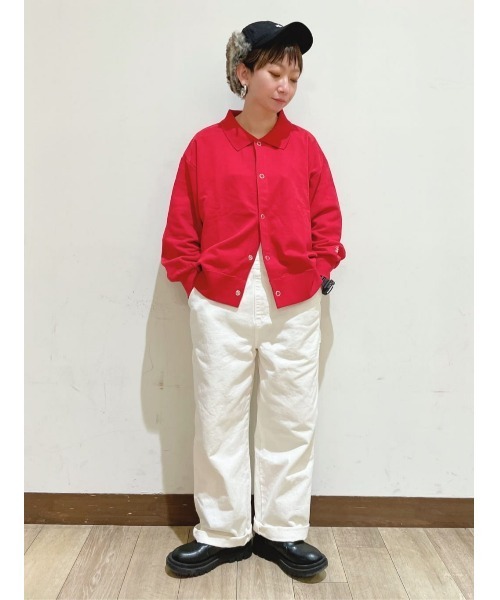 SOMETHING（サムシング）の「【SOMETHING】ポロスウェットカーディガン（カーディガン/ボレロ・レディース・レッド・フリー）」の17枚目の写真