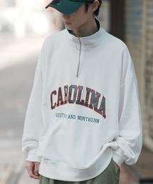 improves | ツイル 刺しゅう ハーフ ZIP トレーナー(スウェット)