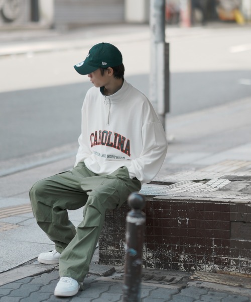 improves（インプローブス）の「ツイル 刺しゅう ハーフ ZIP トレーナー（スウェット・メンズ・グリーン系/パープル/ホワイト/ブラック/パープル系/グレー/グリーン/ブラック系/ホワイト系/グレー系・MEDIUM/X-LARGE/LARGE）」の15枚目の写真