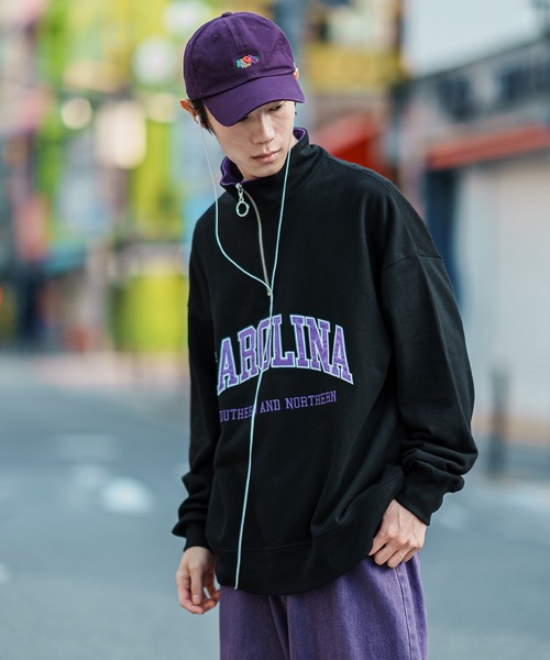 improves（インプローブス）の「ツイル 刺しゅう ハーフ ZIP トレーナー（スウェット・メンズ・グリーン系/パープル/ホワイト/ブラック/パープル系/グレー/グリーン/ブラック系/ホワイト系/グレー系・MEDIUM/X-LARGE/LARGE）」の16枚目の写真