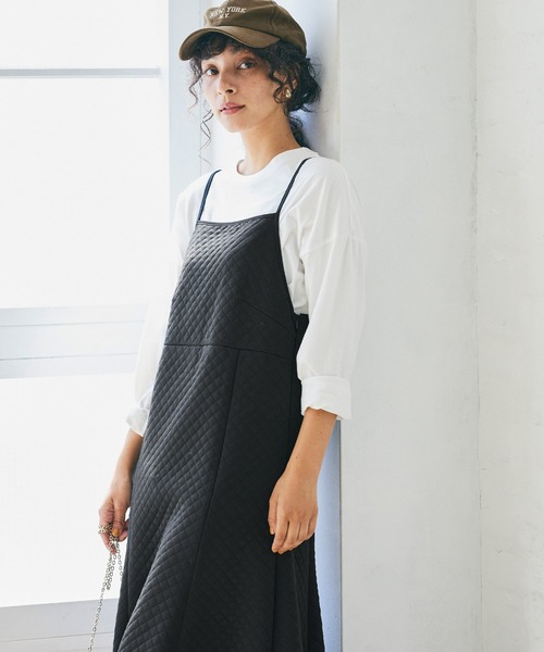 coca(coca)(コカ)の「キルティングマーメイドキャミワンピース(ワンピース・レディース・ブラック/ベージュ・M/L)」の15枚目の写真
