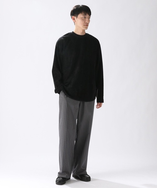 NUMERALS（ヌメラルズ）の「[NUMERALS]カットコールモックTシャツ（Tシャツ/カットソー・メンズ・ベージュ/ブラック・LARGE/MEDIUM）」の3枚目の写真