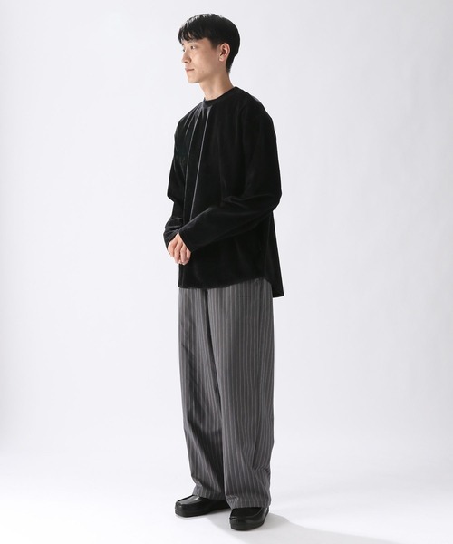 NUMERALS（ヌメラルズ）の「[NUMERALS]カットコールモックTシャツ（Tシャツ/カットソー・メンズ・ベージュ/ブラック・LARGE/MEDIUM）」の4枚目の写真