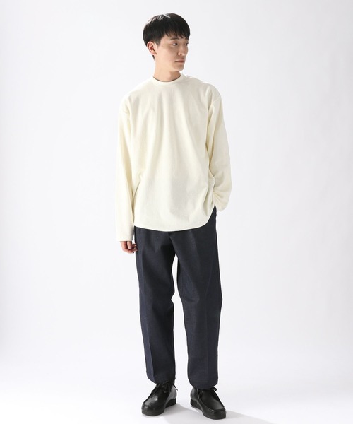 NUMERALS（ヌメラルズ）の「[NUMERALS]カットコールモックTシャツ（Tシャツ/カットソー・メンズ・ベージュ/ブラック・LARGE/MEDIUM）」の5枚目の写真
