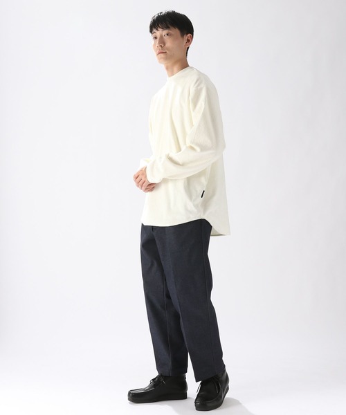 NUMERALS（ヌメラルズ）の「[NUMERALS]カットコールモックTシャツ（Tシャツ/カットソー・メンズ・ベージュ/ブラック・LARGE/MEDIUM）」の6枚目の写真