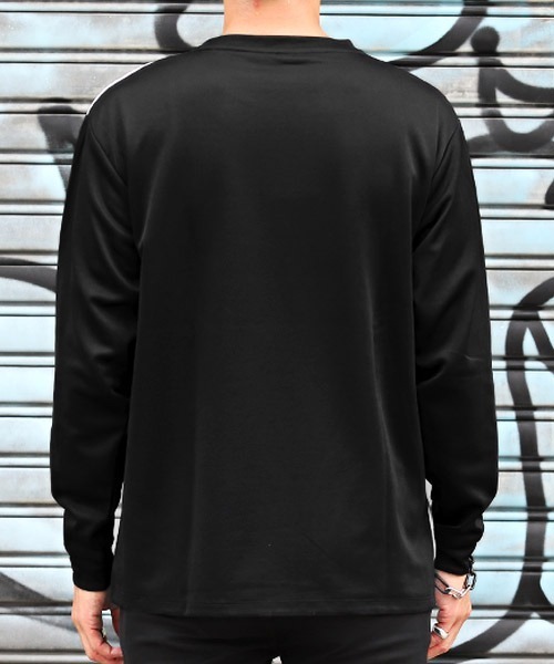 LUXSTYLE(ラグスタイル)の「ポンチブロック切替ロンT(Tシャツ/カットソー・メンズ・グリーン/ホワイト/ブラック・L/M)」の4枚目の写真