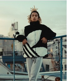 adidas アディダス U FUR JACKET(BIG TRF) アウター HR3483 BLACK/OFFWHT