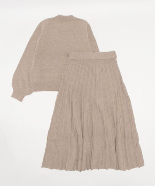 aquagarage(アクアガレージ)の「ベルト付きニットセットアップ 3点セット(ニット/セーター・レディース・チャコール/ベージュ・M/L)」の10枚目の写真