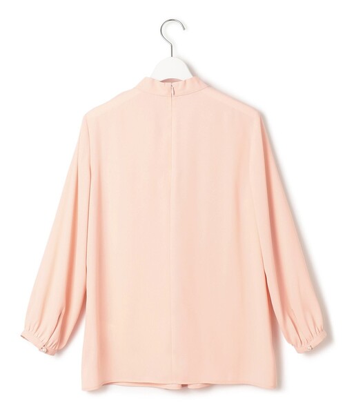 23区（ニジュウサンク）の「【洗える】バックサテンアムンゼン ボウタイ付き ブラウス（シャツ/ブラウス・レディース・ホワイト系/ネイビー系/ピンク系・40/38）」の12枚目の写真