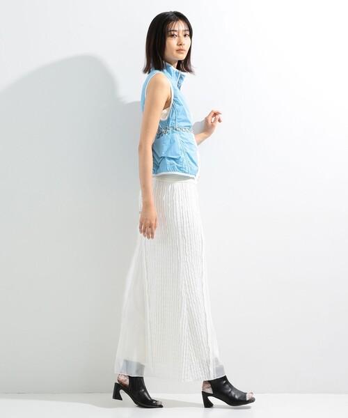 Ray BEAMS(レイビームス)の「Ray BEAMS / スタンドカラー ナイロン ベスト(ベスト・レディース・ライトグレー/ブルー・ONE SIZE)」の19枚目の写真