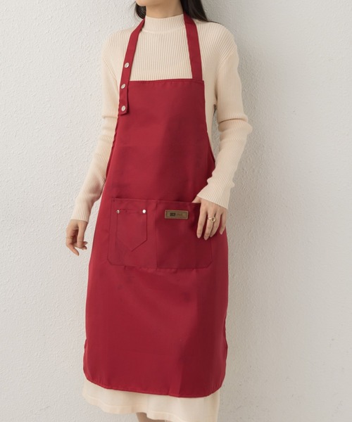 MAISON DE THERESE（メゾン ド テレーズ）の「ホルターネック　ツールポケットエプロン 男女兼用（エプロン・レディース・ブラウン/レッド/オレンジ/ブラック・FREE）」の3枚目の写真