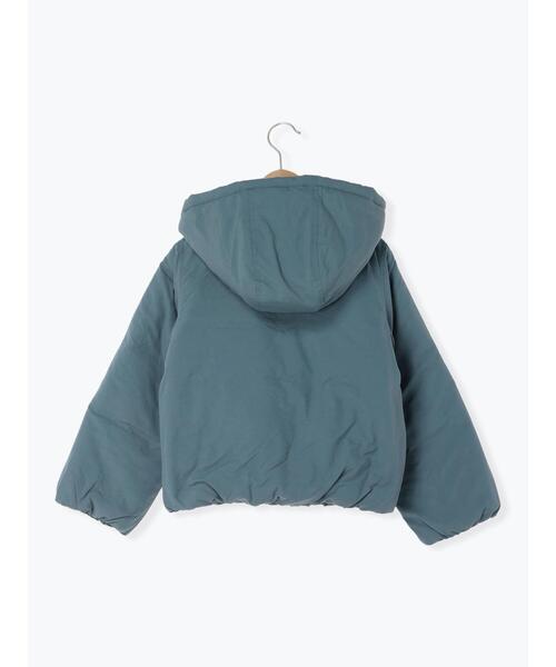 Samansa Mos2 Lagom（サマンサモスモスラーゴム）の「フード取り外し中綿ジャケット（ノーカラージャケット・キッズ・キャメル/グリーン・大(L)/中(M)/特(XL)/小(S)）」の10枚目の写真